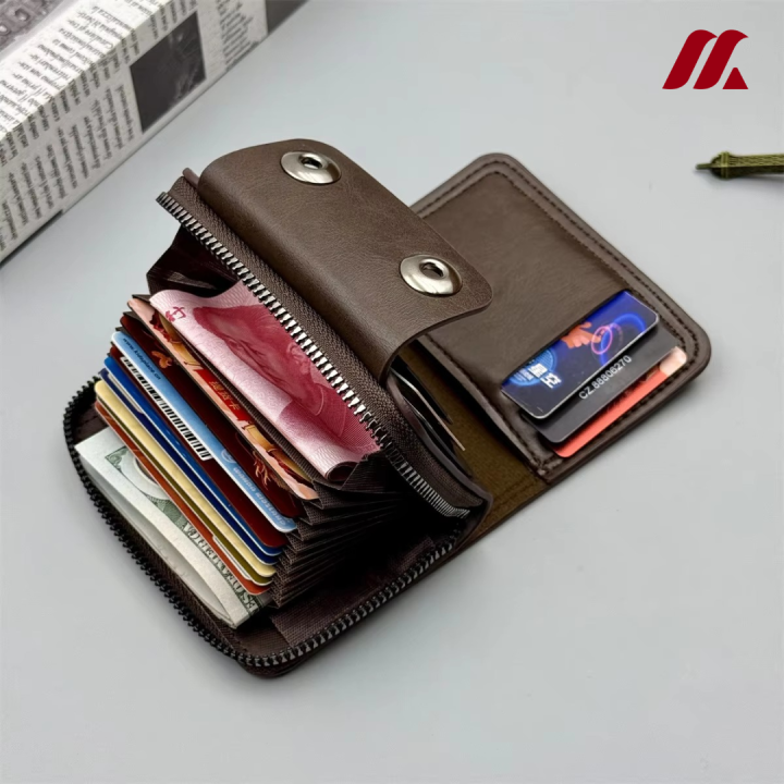 Kingdushi Double Part Card Holder - Coffee Colour
