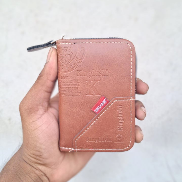 Kingdushi Single Part Wallet Brown Colour